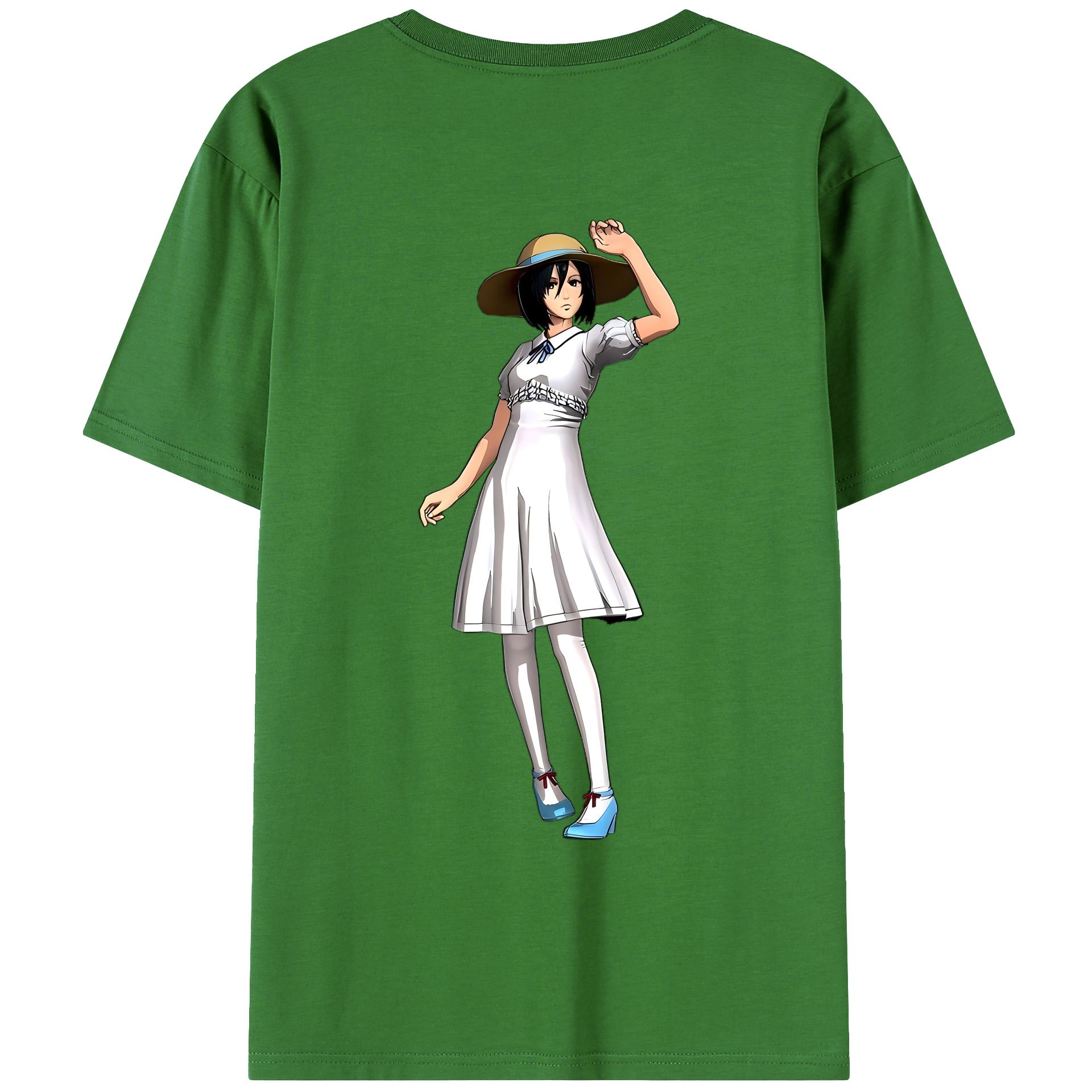 （画像用） 進撃の巨人 ミカサ·アッカーマン Attack on Titan Mikasa Ackerman レディース半袖Tシャツ(バックプリント)